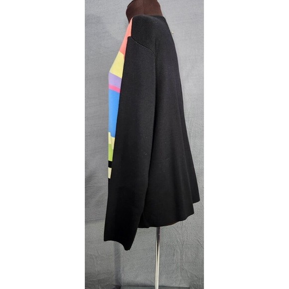 Designers Originals Women’s XL Black Blue Purple Open Front Cardigan Color block - Picture 2 of 9